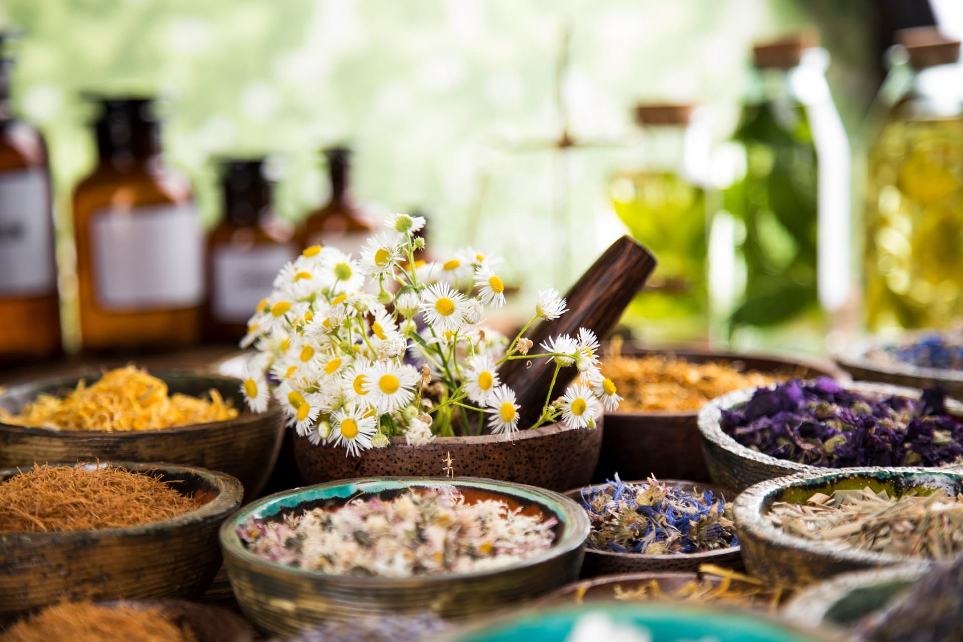 Variedad de productos medicinales en Ourense